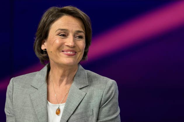 v.l.: Sandra Maischberger, GER, Berlin, Studio, zu Gast bei Maischberger, politische Talkshow, TV, Format, mit Moderatorin Sandra Maischberger, Das Erste, aus Adlershof Am Studio 20, 19. Mai 2026, Copyright: HMBxMedia UwexKoch