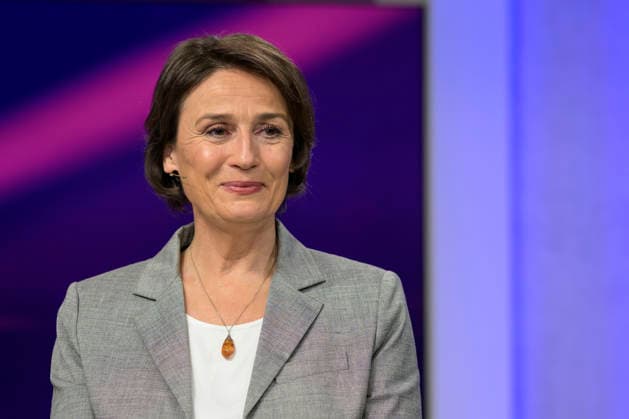 v.l.: Sandra Maischberger, GER, Berlin, Studio, zu Gast bei Maischberger, politische Talkshow, TV, Format, mit Moderatorin Sandra Maischberger, Das Erste, aus Adlershof Am Studio 20, 19. Mai 2026, Copyright: HMBxMedia UwexKoch