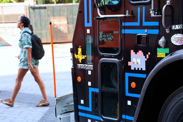 Annual Trucks Of Art Unveiled By Department Of Sanitation - NYC Annual trucks of art by New York City Department of Sanitation unveil today in New York, NY on May 19, 2026. Trucks of Art 2026 is a citywide public art program led by the NYC Department of Sanitation (DSNY) in partnership with the Sanitation Foundation. Artists will transform active sanitation trucks into large-scale, moving public artworks seen across all five boroughs. Photo by Charles Guerin ABACAPRESS.COM New York City NY United States  Copyright: xGuerinxCharles ABACAx