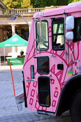 Annual Trucks Of Art Unveiled By Department Of Sanitation - NYC Annual trucks of art by New York City Department of Sanitation unveil today in New York, NY on May 19, 2026. Trucks of Art 2026 is a citywide public art program led by the NYC Department of Sanitation (DSNY) in partnership with the Sanitation Foundation. Artists will transform active sanitation trucks into large-scale, moving public artworks seen across all five boroughs. Photo by Charles Guerin ABACAPRESS.COM New York City NY United States  Copyright: xGuerinxCharles ABACAx