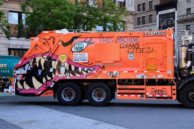 Annual Trucks Of Art Unveiled By Department Of Sanitation - NYC Annual trucks of art by New York City Department of Sanitation unveil today in New York, NY on May 19, 2026. Trucks of Art 2026 is a citywide public art program led by the NYC Department of Sanitation (DSNY) in partnership with the Sanitation Foundation. Artists will transform active sanitation trucks into large-scale, moving public artworks seen across all five boroughs. Photo by Charles Guerin ABACAPRESS.COM New York City NY United States  Copyright: xGuerinxCharles ABACAx