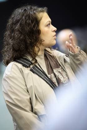 Vicitm Laure Gara daughter Manon Gara pictured during the trial of P. and A. Falzone, at the Court of Appeal of Mons, on Wednesday 20 May 2026. The trial of the two men concerns the 2022 tragedy in Strepy-Bracquegnies, where a car plowed into a carnival parade around 5:00. Six people died at the scene, and a seventh months later in the hospital. P. Falzone is charged with seven murder and 81 attempted murder. A. Falzone with failure to render aid to a person in danger. It is the third week of the trial with some more witness.  VIRGINIExLEFOUR 174479944