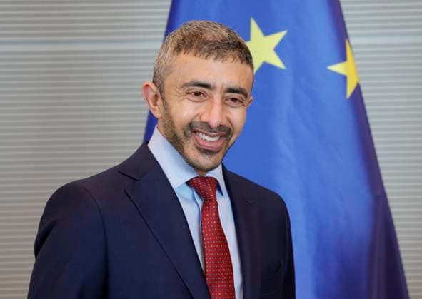 Außenminister der Vereinigten Arabischen Emirate, Scheich Abdullah bin Zayed Al Nahyan, Deutschland, Berlin, Reichstag, Bundestagspräsidentin Julia Klöckner empfängt den Außenminister der Vereinigten Arabischen Emirate, Scheich Abdullah bin Zayed Al Nahyan, zu einem Gespräch.