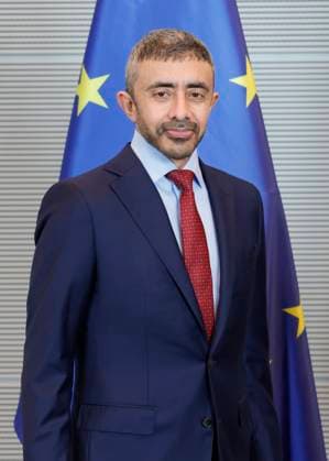 Außenminister der Vereinigten Arabischen Emirate, Scheich Abdullah bin Zayed Al Nahyan, Deutschland, Berlin, Reichstag, Bundestagspräsidentin Julia Klöckner empfängt den Außenminister der Vereinigten Arabischen Emirate, Scheich Abdullah bin Zayed Al Nahyan, zu einem Gespräch.