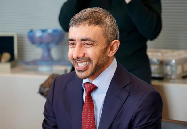 Außenminister der Vereinigten Arabischen Emirate, Scheich Abdullah bin Zayed Al Nahyan, Deutschland, Berlin, Reichstag, Bundestagspräsidentin Julia Klöckner empfängt den Außenminister der Vereinigten Arabischen Emirate, Scheich Abdullah bin Zayed Al Nahyan, zu einem Gespräch.