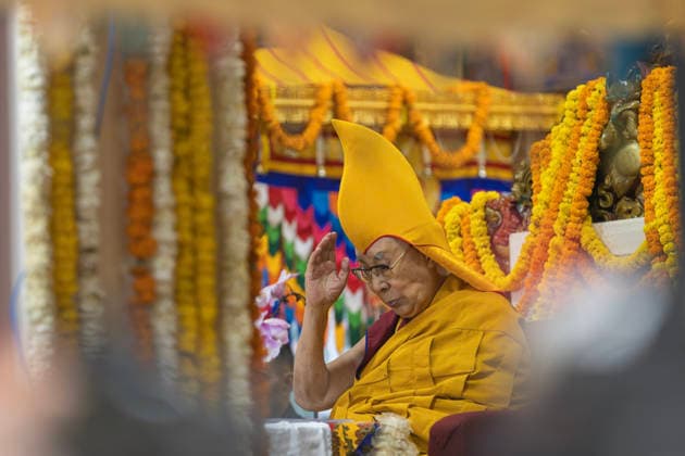 May 20, 2026, Palampur, Dharamshala, India: Tibetan spiritual Leader the Dalai Lama during a long life prayer offered to him by Central Dokham Chushi Gangdrug and Himalayan Buddhist Cultural Association at the Main Tibetan Temple in Mcleodganj, Dharamshala ..NOTE: EDITORIAL USE ONLY. Palampur India - ZUMAb235 20260520_zip_b235_011 Copyright: xShaileshxBhatnagarx