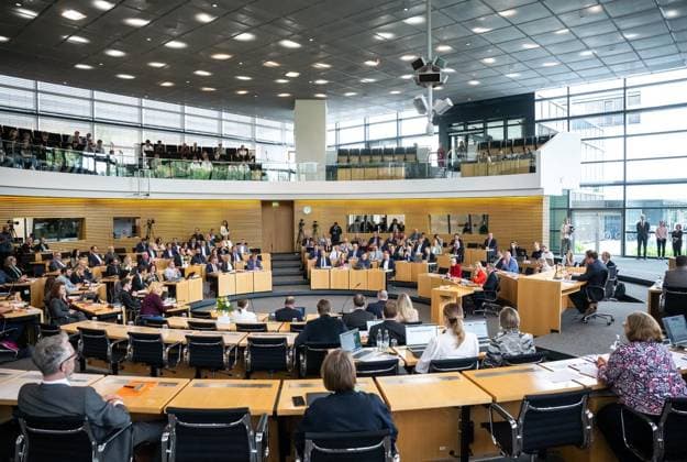8. THÜRINGER LANDTAG - 43. PLENARSITZUNG ** NUR FÜR REDAKTIONELLE ZWECKE ** EDITORIAL USE ONLY **<p>20 05 2026-Erfurt: Thüringer Landtag 8. Wahlperiode 43. Plenarsitzung im Foto: Blick in den Plenarsaal ( Deutschland Thueringen Erfurt Copyright: SaschaxFromm