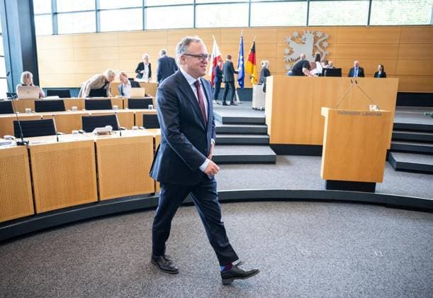 8. THÜRINGER LANDTAG - 43. PLENARSITZUNG ** NUR FÜR REDAKTIONELLE ZWECKE ** EDITORIAL USE ONLY **<p>20 05 2026-Erfurt: Thüringer Landtag 8. Wahlperiode 43. Plenarsitzung im Foto: Ministerpräsident Mario Voigt (CDU) ( Deutschland Thueringen Erfurt Copyright: SaschaxFromm