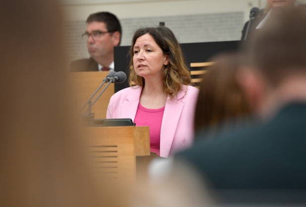 Plenarsitzung des Saarländischen Landtages am Mittwoch (20.05.2026) in Saarbrücken. Im Bild: Réka Klein (MdL, SPD).