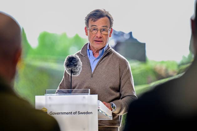 Ulf Kristersson, Prime Minister of Sweden, hold a press conference with NATO Secretary General during a visit to the Swedish Civil Defence and Resilience Agency in Revinge, Lund, in Sweden on May 21, 2026, as part of the NATO meeting in Helsingborg, Sweden, May 21 22 2026 REVINGE SWEDEN x50090x  Copyright: xJohanxNilsson TTx NATO FOREIGN MINISTERS MEETING SWEDEN _6w_rR97IFo