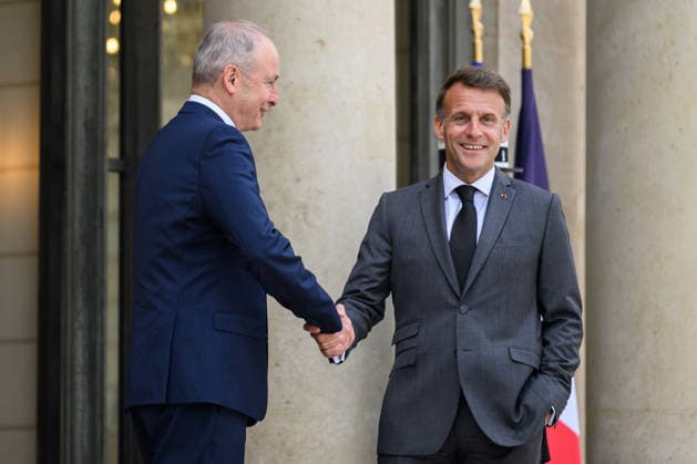 The President of the Republic, Emmanuel Macron, welcomed Micheál Martin, the Prime Minister of Ireland, to the Élysée Palace on 21 May 2026 - 21 05 2026 - France Ile-de-France (region) Paris -  JulienxMattiax xLexPictorium LePictorium_0334303