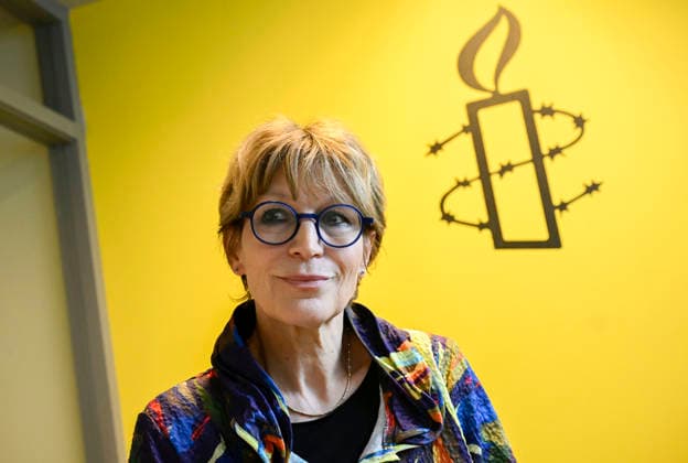 News Bilder des Tages LKS 20260522 Amnesty International Secretary General Agnes Callamard poses in Helsinki, Finland, on May 22, 2026. - MARKKU ULANDER Helsinki Finland  Copyright: xMarkkuxUlanderx 15LZWGlpOCE