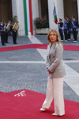 Giorgia Meloni - Micheal Martin meeting in Rome ROME, ITALY - MAY 22: Prime Minister of Italy Giorgia Meloni welcomes Ireland s Prime Minister Micheal Martin at Chigi Palace government office in Rome, Italy, on May 22, 2026. Riccardo De Luca Anadolu Rome Italy. Editorial use only. Please get in touch for any other usage.  Copyright: x2026xAnadoluxRiccardoxDexLucax