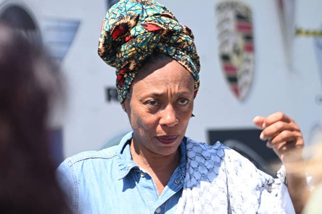 May 22, 2026, Campi Bisenzio, Italia, Italy: Antonella Bundu, former crew member of the Global Sumud Flotilla, at the press conference denouncing the crews, at the former GKN facility. Campi Bisenzio, May 22, 2026