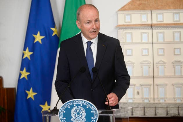 Italy, Rome, 22 May, 2026 - Chigi Palace, italian Prime Minister Giorgia Meloni receives Micheal Martin, Prime minister of Ireland. Italy, Rome, 22 May, 2026: Chigi Palace, italian Prime Minister Giorgia Meloni receives Micheal Martin, Prime minister of Ireland. In the photo Micheal Martin during the press conference, Credit:Stefano Carofei Agenzia Sintesi Avalon Italy, Rome Copyright: xStefanoxCarofeix xAgenziaxSintesix xAvalonx 1104185945