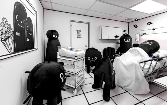 May 22,, 2026 - Los Angeles, California, USA - An installation by Sandra Monty is seen at a preview for the Hospital of Emotions, a large-scale, site-specific, pop-up art experience taking place at the former St. Vincent Medical Center..Presented by House of Art and Dreams, ROYVA and the St. Vincent Behavioral Health Campus, the exhibition spans four floors and 80 rooms, including patient rooms, operating rooms and nurses stations, each holding a work of art depicting one of five emotions: love, fear, hope, anger and joy. The exhibition is open to the public from May 27 to July 31. Los Angeles USA - ZUMAce6_ 20260522_zaf_ce6_010 Copyright: xBrianxCahnx