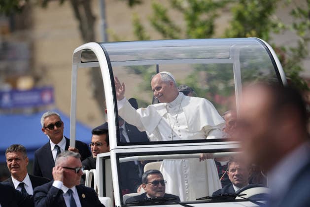 May 23, 2026, Acerra, Campania, ITALIA: Pope Leo XIV during his pastoral visit on May 23, 2026, to the city of Acerra (NA) in Piazza Calipari Acerra ITALIA - ZUMAs236 20260523_aap_s236_018 Copyright: xFabioxSassox