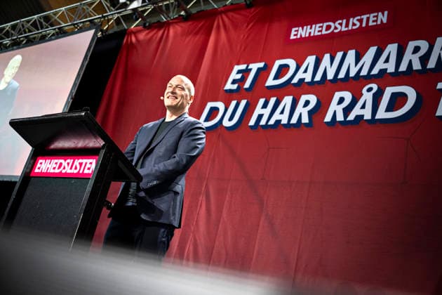 Denmark Politics Pelle Dragsted, political spokesperson for the Red-Green Alliance speaks during the political partys annual meeting at Hafnia Hallen in Copenhagen, Denmark, Saturday May 23, 2026. , Copenhagen Denmark Copyright: NILSxMEILVANG NilsxMeilvangx spdk20260523-161422-L