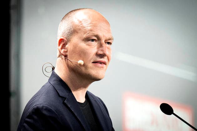 Denmark Politics Pelle Dragsted, political spokesperson for the Red-Green Alliance speaks during the political partys annual meeting at Hafnia Hallen in Copenhagen, Denmark, Saturday May 23, 2026. , Copenhagen Denmark Copyright: NILSxMEILVANG NilsxMeilvangx spdk20260523-161414-L
