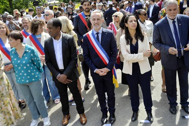 Tribute to all the victims of slavery - Paris Emmanuel Grégoire, Mayor of Paris Naïma Moutchou, Minister of Overseas France during a commemorative ceremony in the Jardin Jacques Martial, in tribute to all the victims of slavery ,on the occasion of the National Day in Tribute to the Victims of Slavery, at the Jardins du Trocadéro The National Day in Tribute to the Victims of Slavery, and the associated ceremony organized by the City of Paris, celebrate the memory of the enslaved people, as well as their descendants, and pay tribute to their contribution to the building of the Nation in Paris, France on May 23 2026. Photo by Karim Ait Adjedjou ABACAPRESS.COM Paris France Copyright: xAitxAdjedjouxKarim ABACAx