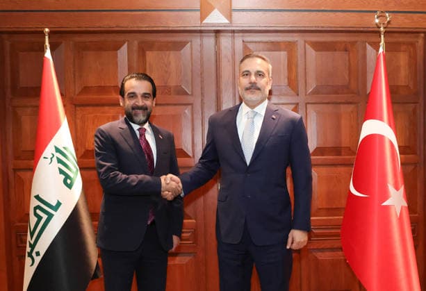 News Bilder des Tages Turkish Foreign Minister Hakan Fidan ANKARA, TURKIYE - MAY 24: (----EDITORIAL USE ONLY - MANDATORY CREDIT - TURKISH FOREIGN MINISTRY HANDOUT - NO MARKETING NO ADVERTISING CAMPAIGNS - DISTRIBUTED AS A SERVICE TO CLIENTS----) Turkish Foreign Minister Hakan Fidan (R) receives the leader of Iraq s Taqaddum Party, Mohammad al-Halbousi (L), in Ankara, Turkiye, on May 24, 2026. Turkish Foreign Ministry Handout Anadolu Ankara Turkey. Editorial use only. Please get in touch for any other usage.  Copyright: x2026xAnadoluxTurkishxForeignxMinistryx xHandoutx