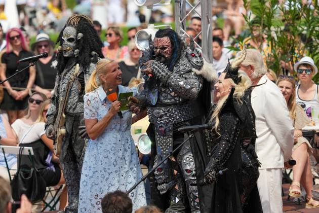 ZDF-Fernsehgarten 2026. Motherbeast Noora Louhimo und Lordi im ZDF Fernsehgarten Koch Battle am 24.05.2026 in Mainz. Mainz ZDF Fernsehgarten Rheinland-Pfalz
