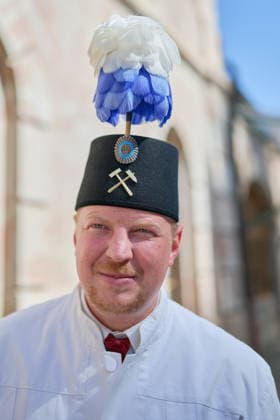 News Bilder des Tages Berchtesgaden, Deutschland 25.05.2026: Im Bild: Bergknappe in eindrucksvoller Tracht Model Release vorhanden Salzbergwerk Bayern Copyright: xFotostandx xWassmuthx