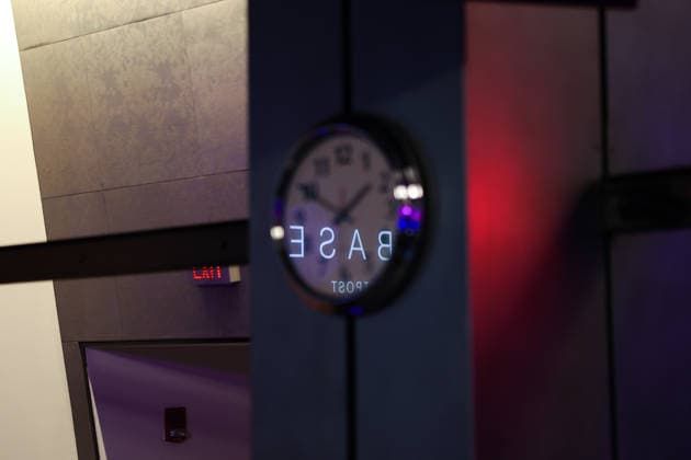 May 26, 2026, Washington, District Of Columbia, USA: The word base is seen reflected on a clock at a press conference announcing Moon Base plans and mission progress at NASA Headquarters in Washington, D.C. on May 26, 2026. NASA s Moon Base program is a long-term lunar exploration and infrastructure initiative designed to enable sustained human presence at the lunar South Pole. Washington USA  - ZUMAd227 20260526_znp_d227_013 Copyright: xBryanxDozierx