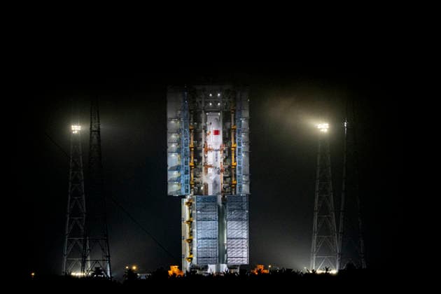 WENCHANG, CHINA - MAY 27: A Long March-7A carrier rocket carrying satellite is ready to blast off from Wenchang Spacecraft Launch Site on May 27, 2026 in Wenchang, Hainan Province of China. Launched at 00:16 (Beijing Time) aboard a Long March-7A carrier rocket, the satellite has successfully entered its planned orbit. The launch marks the 645th mission of the Long March series carrier rockets.  Copyright: xVCGx 111644298973