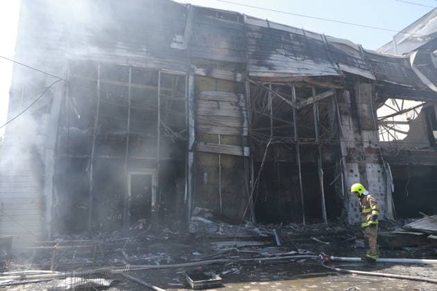 Russian attack injures 11 in Odesa ODESA, UKRAINE - MAY 27: Emergency services operate in the area where a Russian Shahed drone strike hit, injuring 11 people including two children in Odesa, Ukraine on May 27, 2026. Two stores and a post office were damaged in the attack. Arthur Shvits Anadolu Odesa Ukraine. Editorial use only. Please get in touch for any other usage.  Copyright: x2026xAnadoluxArthurxShvitsx