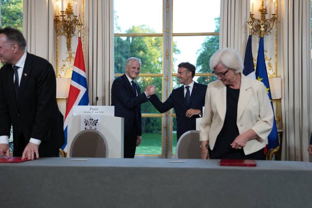Store moter Frankrikes president Emmanuel Macron i Paris. Paris, Frankrike 20260527. Statsminister Jonas Gahr Store moter Frankrikes president Emmanuel Macron i Paris. Foto: Ole Berg-Rusten NTB Paris Frankrike b7sa2_f_AiA EDITORIAL USE ONLY Ref:_POLb7sa2_f_AiA.jpg Copyright: xOlexBerg-Rustenx xNTBx