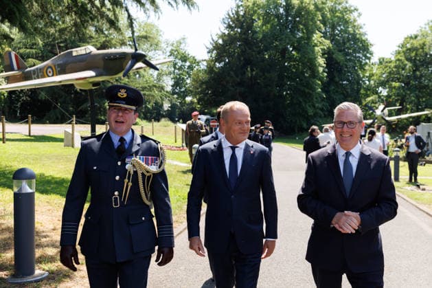 Prime Minister Keir Starmer hosts Polish PM Donald Tusk 27 05 2026. London, United Kingdom. Prime Minister Keir Starmer and Donald Tusk, Prime Minister of Poland visit the Battle of Britain Museum in Uxbridge., Credit:Ben Perry B66 Avalon United Kingdom, Greater London, London  Copyright: xBenxPerryx xB66x xAvalonx 1106016274