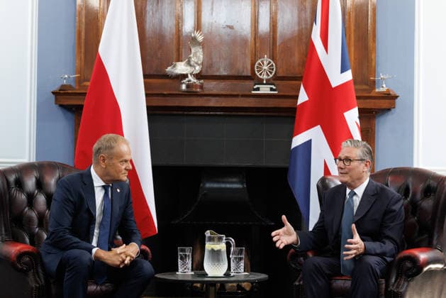 Prime Minister Keir Starmer hosts Polish PM Donald Tusk 27 05 2026. London, United Kingdom. Prime Minister Keir Starmer hosts Donald Tusk, Prime Minister of Poland for a bilateral meeting at RAF Northolt., Credit:Simon Dawson B66 Avalon United Kingdom, Greater London, London  Copyright: xSimonxDawsonx xB66x xAvalonx 1106016420