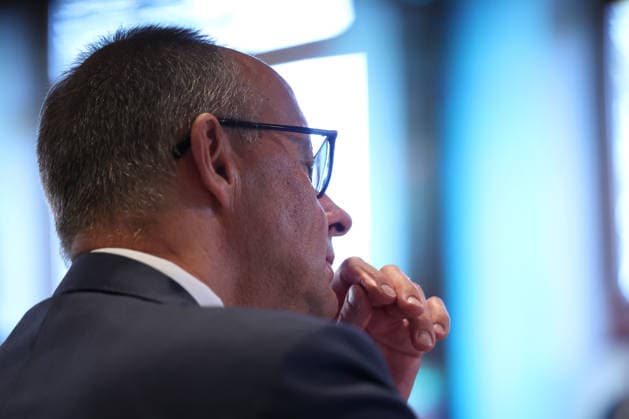 27.05.2026, Politik, Bundeskanzler Friedrich Merz (CDU) zu Gast als Festredner beim Festakt in der Schützenhalle Hüsten bei Arnsberg. 80 Jahre Neheim-Hüstener Programm. Nordrhein-Westfalen Deutschland