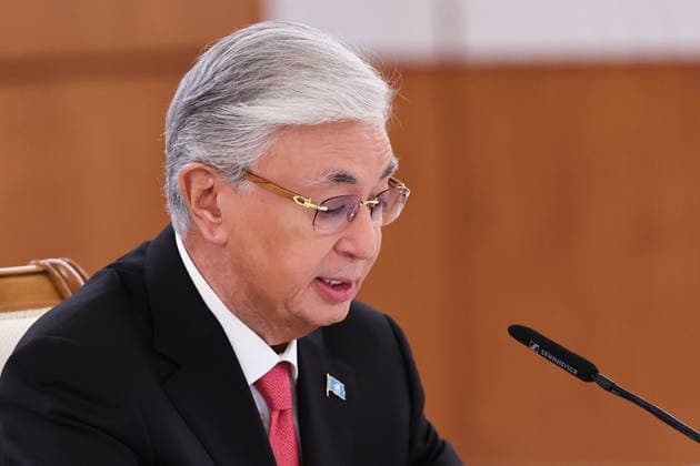 KAZAKHSTAN, ASTANA - MAY 29, 2026: Kazakhstan s President Kassym-Jomart Tokayev attends a narrow-format meeting of the Supreme Eurasian Economic Council Astana Kazakhstan  - ZUMAt113 20260529_zaa_t113_044 Copyright: xAlexanderxKazakovx