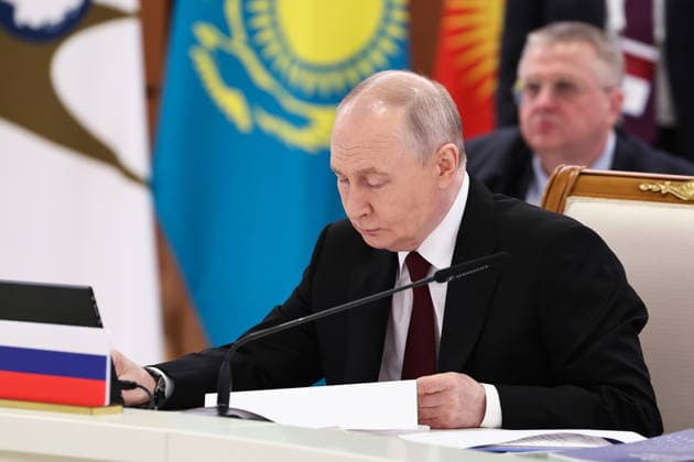 KAZAKHSTAN, ASTANA - MAY 29, 2026: Russia s President Vladimir Putin attends a narrow-format meeting of the Supreme Eurasian Economic Council Astana Kazakhstan  - ZUMAt113 20260529_zaa_t113_045 Copyright: xAlexanderxKazakovx