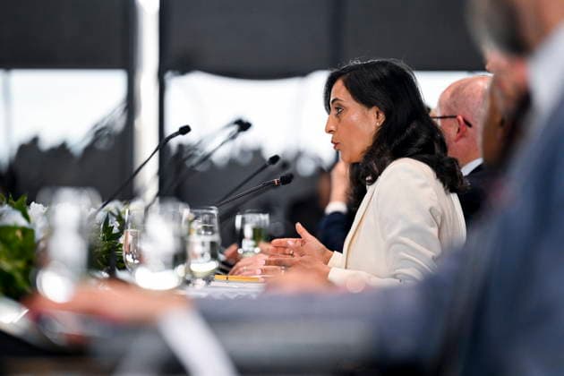 May 29, 2026, Ottawa, On, Canada: Minister of Foreign Affairs Anita Anand speaks as meets with the Foreign Minister of China Wang Yi, not seen, at Global Affairs Canada in Ottawa, on Friday, May 29, 2026. Ottawa Canada  - ZUMAc35_ 20260529_zaf_c35_009 Copyright: xSpencerxColbyx