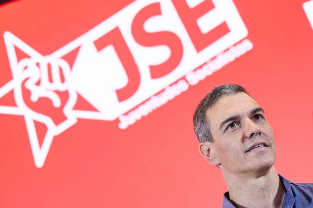 Pedro Sánchez closes the Socialist Youth Congress in Madrid The Secretary General of the PSOE and President of the Government, Pedro Sánchez, during the closing ceremony of the 27th JSE Congress, at the UGT Madrid headquarters, on May 31, 2026, in Madrid Spain This meeting with the Socialist Youth of Spain is Sánchezs first appearance at a party meeting following the latest court developments 31 MAY 2026 Jesús Hellí Madrid Madrid Madrid Spain  Copyright: xJesusxHellinx 7561889