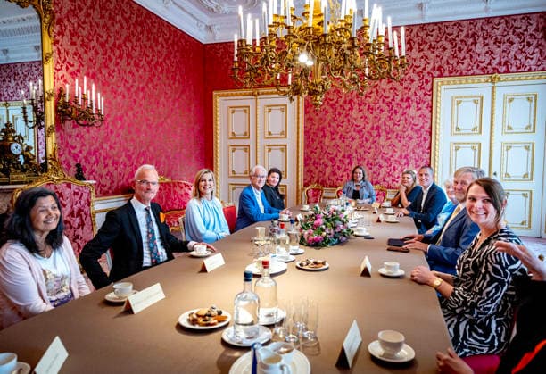 02-06-2026 Palace Queen Maxima and King Willem-Alexander during a meeting with 10 Dutch citizens for an in-depth conversation, about their letters send to the royals, at palace Noordeinde in The Hague. Â  Copyright: xPPEx