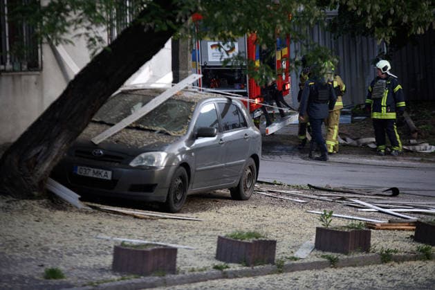 RECORD DATE NOT STATED Rescue workers deal with the aftermath of a Russian missile attack in the Holosiivskyi district of Kyiv, Ukraine, on June 2, 2026 (Photo by Marianna Kotyk Ukrinform) Holosiivskyi district suffers damage after Russian aerial assault  Copyright: xMariannaxKotykx