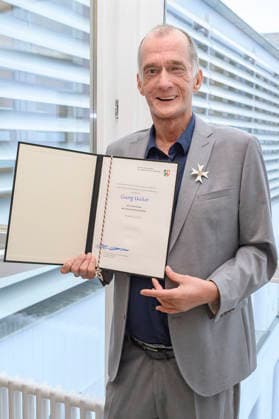 Georg Uecker bei der Verleihung des Staatspreises des Landes Nordrhein-Westfalen in der Staatskanzlei. Düsseldorf, 02.06.2026
