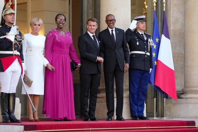 President Emmanuel Macron, Brigitte Macron, Paul Kagame, President of the Republic of Rwanda, and his wife Jeannette Kagame The French presidential couple will host the President of Rwanda and his wife at the Elysée Palace in Paris for a state dinner on 2 June 2026 Anne Sophie Guebey Bestimage The French presidential couple will host the President of Rwanda and his wife at the Elysée Palace in Paris for a state dinner on 2 June 2026 Paris France  Copyright: xAnne-SophiexGuebeyx xBestimagexAnne-SophiexGuebeyx xBestimagex