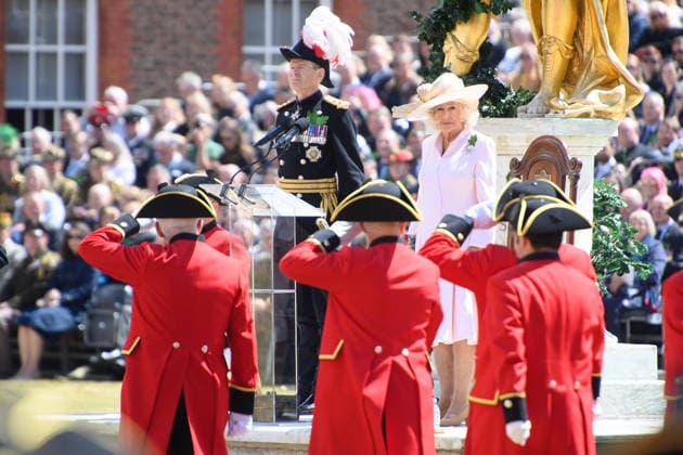 Queen Camilla attends Founder s Day at Royal Hospital Chelsea, London - 4 June 2026 Queen Camilla attends Founder s Day and meets with Chelsea Pensioners at Royal Hospital Chelsea, London, England, UK on Thursday 4 June, 2026., Credit:Justin Ng Avalon UK, England, London, Royal Hospital Chelsea  Copyright: xJustinxNgx xAvalonx 1107704646