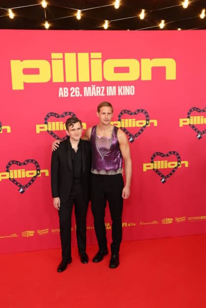 Harry Melling und Alexander Skarsgard bei der Premiere des Kinofilms Pillion im Kino International. Berlin, 20.03.2026 Copyright: xRenexduxVinagex