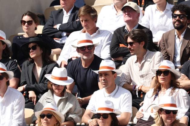 ROLAND GARROS PHOTOPQR LE PARISIEN Le Parisien Arnaud Journois PARIS 07 06 2026 Paris Stade Roland Garros, June 7, 2026 Tennis Internationaux de France de Roland Garros Mens singles Court Philippe Chatrier final Alexander Zverev vs Flavio Cobolli Marion Cotillard et Jean Dujardin Photo Le Parisien Arnaud Journois PARIS France  Copyright: xPHOTOPQR LExPARISIEN MAXPPPxLexParisienx xArnaudxJournoisx 20260607LPA2147 20260607LPA2147
