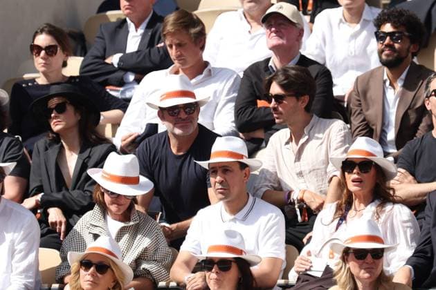 ROLAND GARROS PHOTOPQR LE PARISIEN Le Parisien Arnaud Journois PARIS 07 06 2026 Paris Stade Roland Garros, June 7, 2026 Tennis Internationaux de France de Roland Garros Mens singles Court Philippe Chatrier final Alexander Zverev vs Flavio Cobolli Marion Cotillard et Jean Dujardin Photo Le Parisien Arnaud Journois PARIS France  Copyright: xPHOTOPQR LExPARISIEN MAXPPPxLexParisienx xArnaudxJournoisx 20260607LPA2148 20260607LPA2148