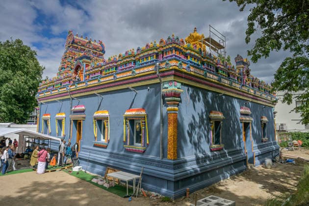 Sri Ganesha Hindu Tempel, Hasenheide, Neukölln, Berlin, Deutschland