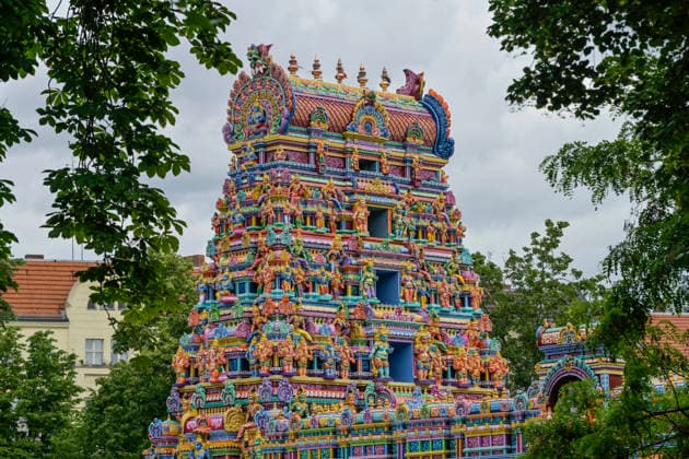 Sri Ganesha Hindu Tempel, Hasenheide, Neukölln, Berlin, Deutschland