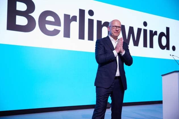 CDU Landesparteitag ** NUR FÜR REDAKTIONELLE ZWECKE ** EDITORIAL USE ONLY **<p>Kai Wegner (CDU), Regierender Bürgermeister, wird beim CDU-Parteitag von den Delegierten zum Spitzenkandidaten für die kommende Abgeordnetenhauswahl nominiert. Die Wahl zum 20. Abgeordnetenhaus von Berlin findet voraussichtlich am 20. September 2026 statt. Deutschland Berlin Berlin Copyright: JörgxCarstensen