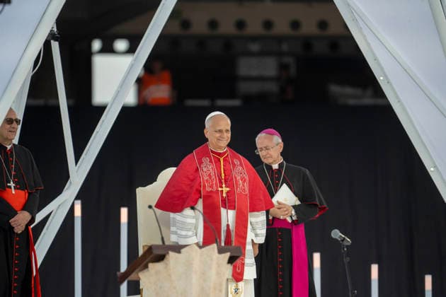 June 9, 2026, Barcelona, Barcelona, Spain: the Olympic Stadium fills to capacity for a Mass with the presence of Pope Leo XIV on the first day of his visit to Barcelona..In the pic :Pope Leo XIV Barcelona Spain - ZUMAr179 20260609_zip_r179_050 Copyright: xEricxRenomx